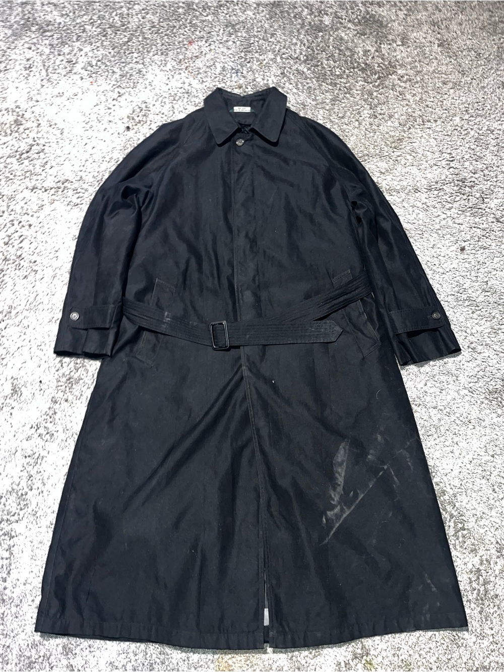 Polo by Ralph Lauren Black Long Men's Trench Coat with Belt